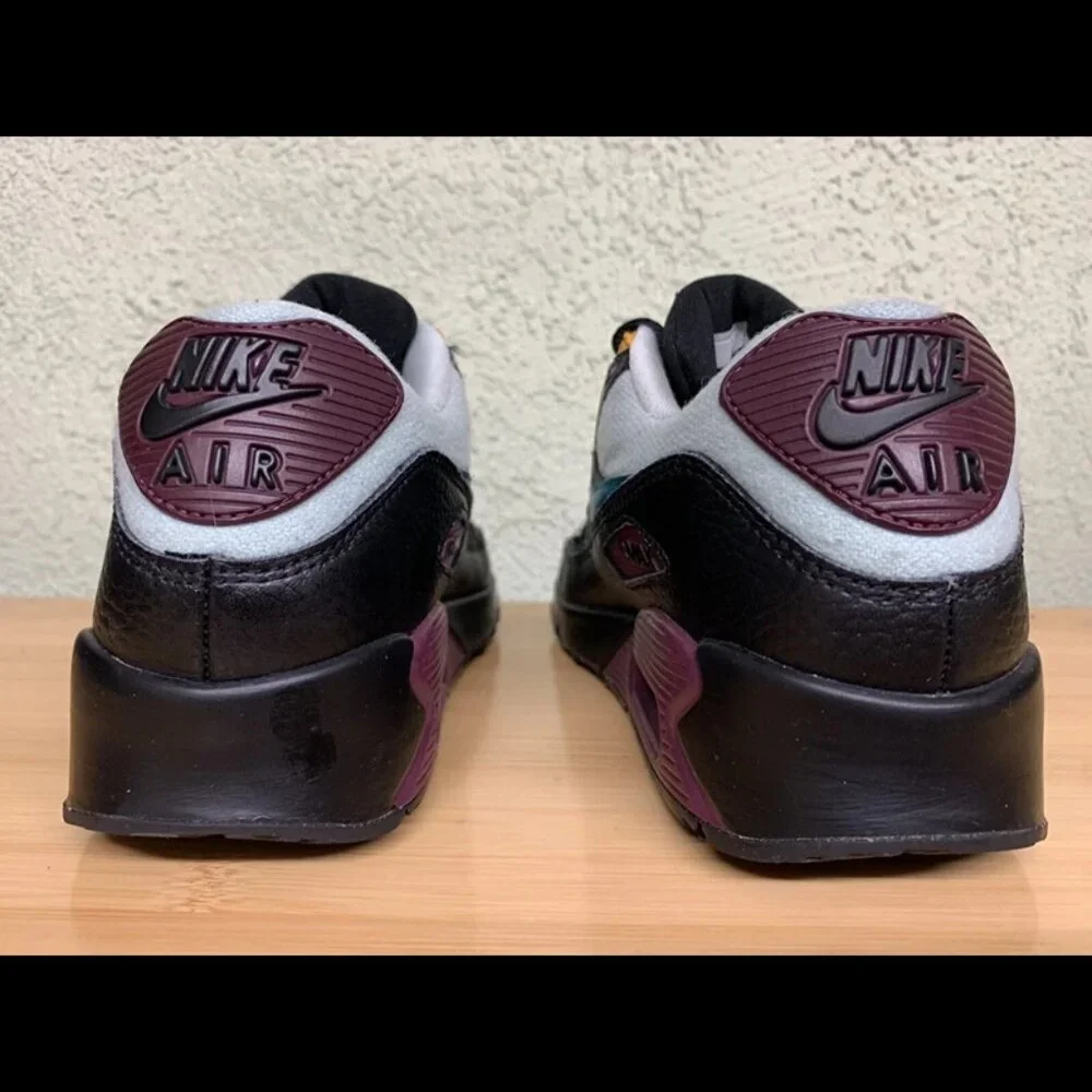 RARE‎ 🚀 Nike Wmns Air Max 90 Silver Bordeaux Teal Light Geode 325213-058 Size 7